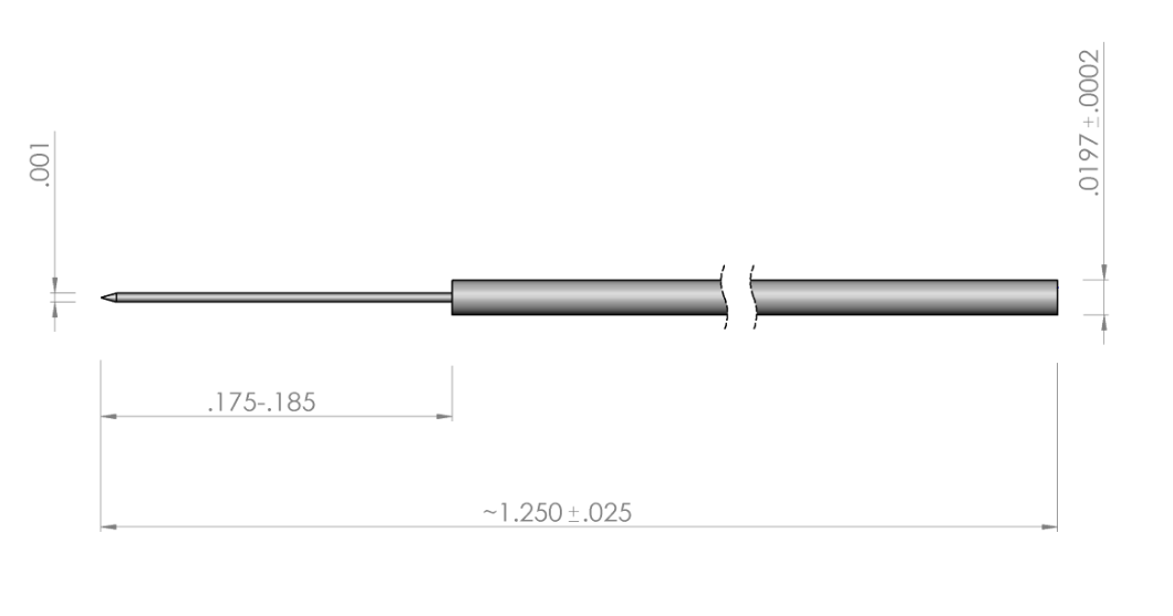 72F flexable tungsten probe