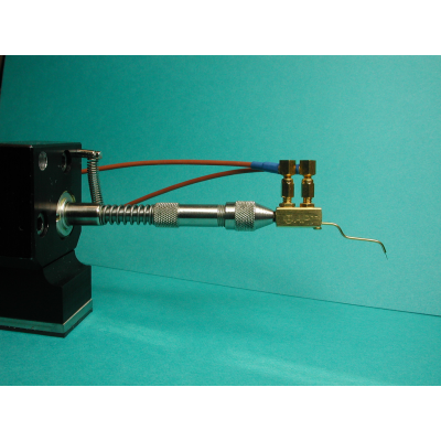 74CJ shown mounted on Micromanipulator positioner (Model 5 collet)